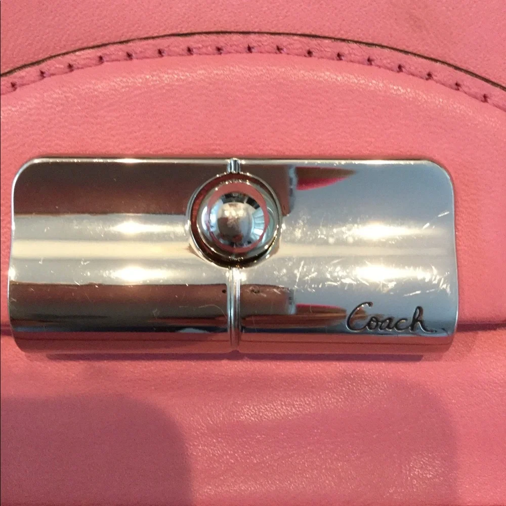 Coach Kristin Leather Crossbody Hobo Bag Authentic Shoulder Handbag Pink